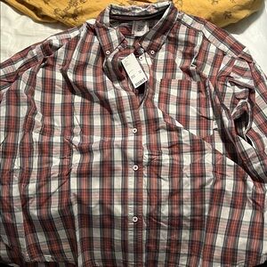 BDG Dads Red Plaid Button-Down Shirt